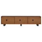 Home & Sleep Outlet - Trask 86-inch Wood TV Stand Media Console Mango Brown