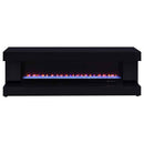 Mallory TV Stand Fireplace Console Bluetooth Speaker Black High Gloss - Home & Sleep Outlet