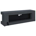 Mallory TV Stand Fireplace Console Bluetooth Speaker Grey High Gloss