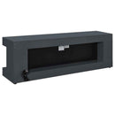 Mallory TV Stand Fireplace Console Bluetooth Speaker Grey High Gloss - Home & Sleep Outlet