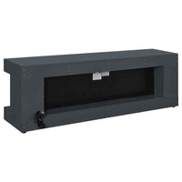 Mallory TV Stand Fireplace Console Bluetooth Speaker Grey High Gloss - Home & Sleep Outlet