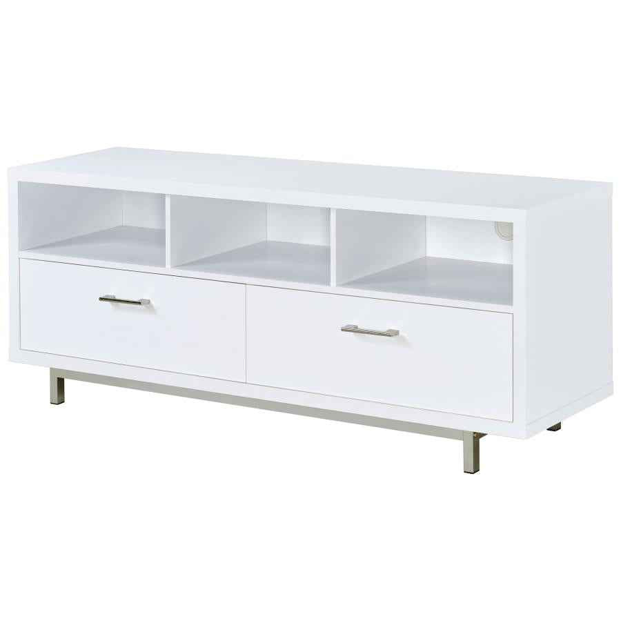 Casey 2-drawer Engineered Wood 60-inch TV Stand White - Home & Sleep Outlet
