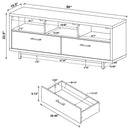 Casey 2-drawer Engineered Wood 60-inch TV Stand White - Home & Sleep Outlet