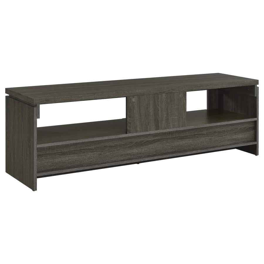Elkton 2-drawer Engineered Wood 59-inch TV Stand Weathered Grey - Home & Sleep Outlet