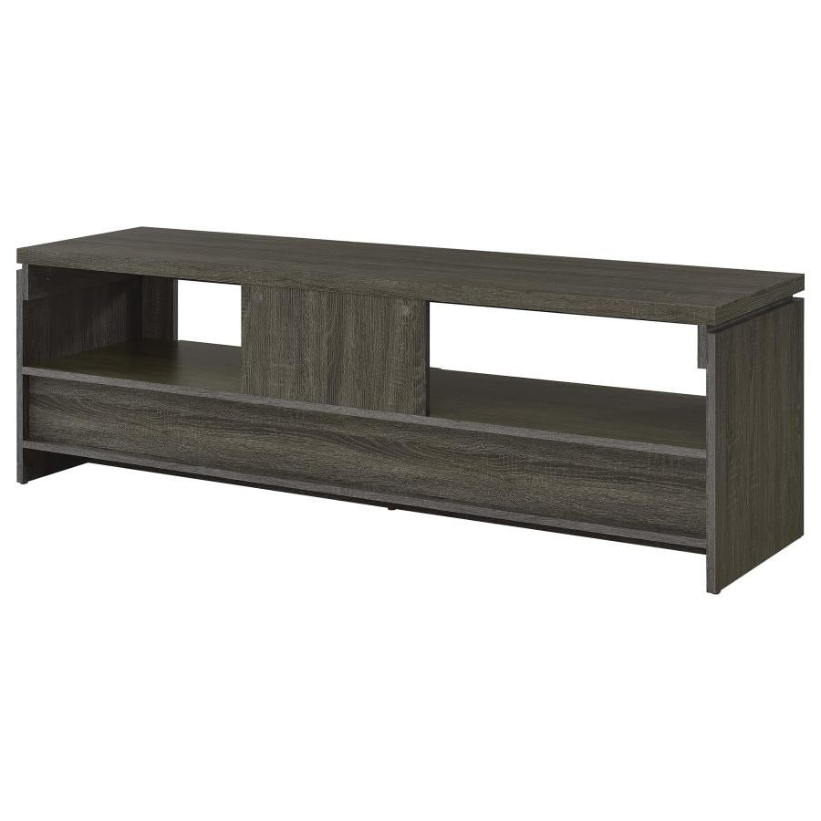 Elkton 2-drawer Engineered Wood 59-inch TV Stand Weathered Grey - Home & Sleep Outlet