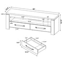 Elkton 2-drawer Engineered Wood 59-inch TV Stand Mango - Home & Sleep Outlet