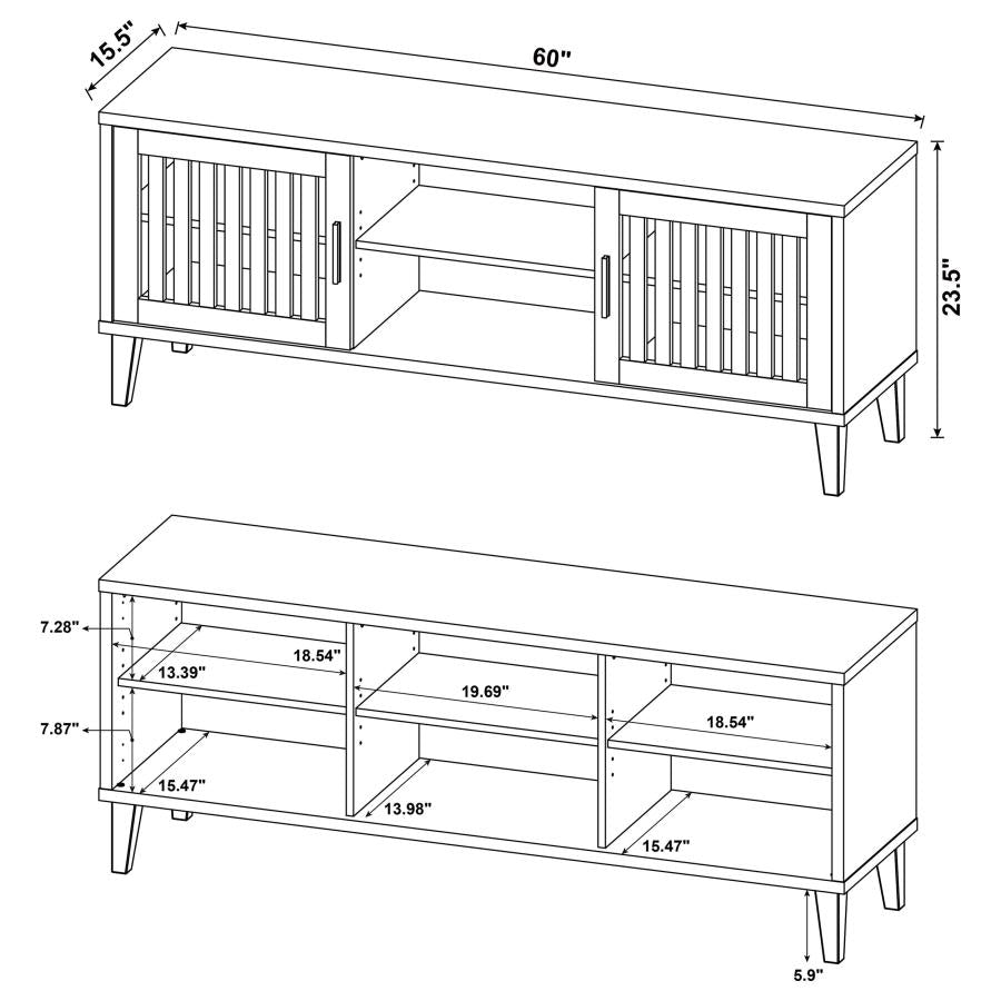 Sedona 2-door Engineered Wood 60-inch TV Stand Dark Pine - Home & Sleep Outlet