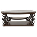 Laney 2-piece Glass Top Coffee and End Table Set Dark Merlot - Home & Sleep Outlet