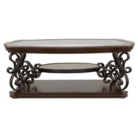 Laney 3-piece Glass Top Coffee and End Table Set Dark Merlot - Home & Sleep Outlet