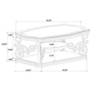 Laney 1-shelf Glass Top Rectangular Coffee Table Deep Merlot - Home & Sleep Outlet