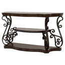Laney Scrollwork Entryway Sofa Console Table Deep Merlot - Home & Sleep Outlet