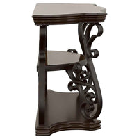 Laney Scrollwork Entryway Sofa Console Table Deep Merlot - Home & Sleep Outlet