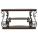 Laney Scrollwork Entryway Sofa Console Table Deep Merlot - Home & Sleep Outlet