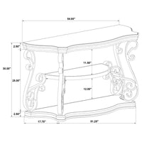 Laney Scrollwork Entryway Sofa Console Table Deep Merlot - Home & Sleep Outlet
