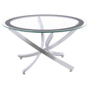 Brooke 3-piece Round Coffee and End Table Set Chrome - Home & Sleep Outlet