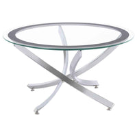 Brooke 3-piece Round Coffee and End Table Set Chrome - Home & Sleep Outlet