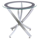Brooke 3-piece Round Coffee and End Table Set Chrome - Home & Sleep Outlet