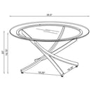 Brooke 3-piece Round Coffee and End Table Set Chrome - Home & Sleep Outlet
