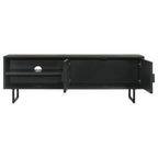 Home & Sleep Outlet - Marsden 2-door Mango Wood 70-inch TV Stand Charcoal Black