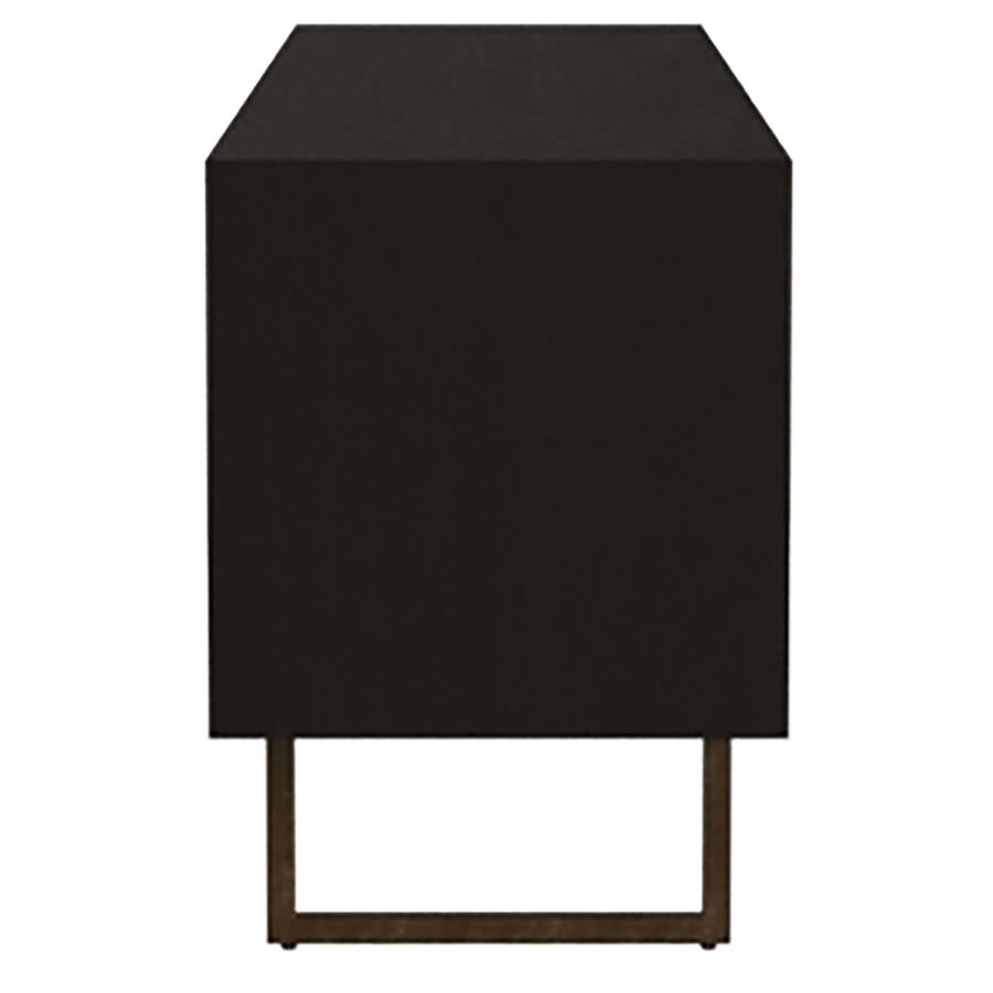 Home & Sleep Outlet - Marsden 2-door Mango Wood 70-inch TV Stand Charcoal Black