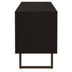 Home & Sleep Outlet - Marsden 2-door Mango Wood 70-inch TV Stand Charcoal Black