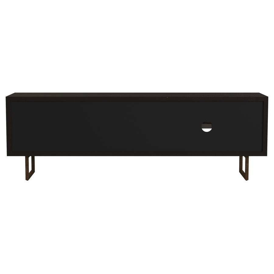 Home & Sleep Outlet - Marsden 2-door Mango Wood 70-inch TV Stand Charcoal Black