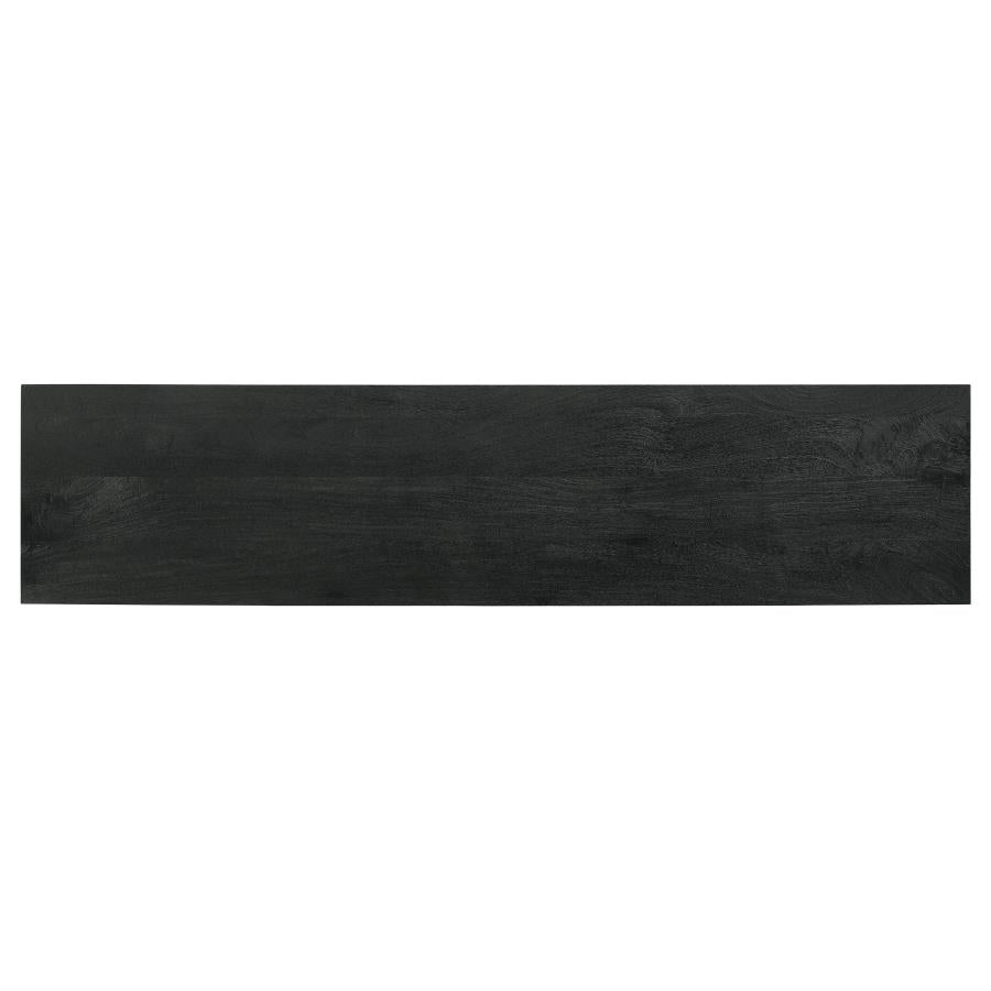 Home & Sleep Outlet - Marsden 2-door Mango Wood 70-inch TV Stand Charcoal Black