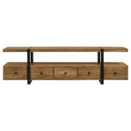 Home & Sleep Outlet - Otto 5-drawer Mango Wood 70-inch TV Stand Media Console Brown