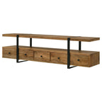 Home & Sleep Outlet - Otto 5-drawer Mango Wood 70-inch TV Stand Media Console Brown