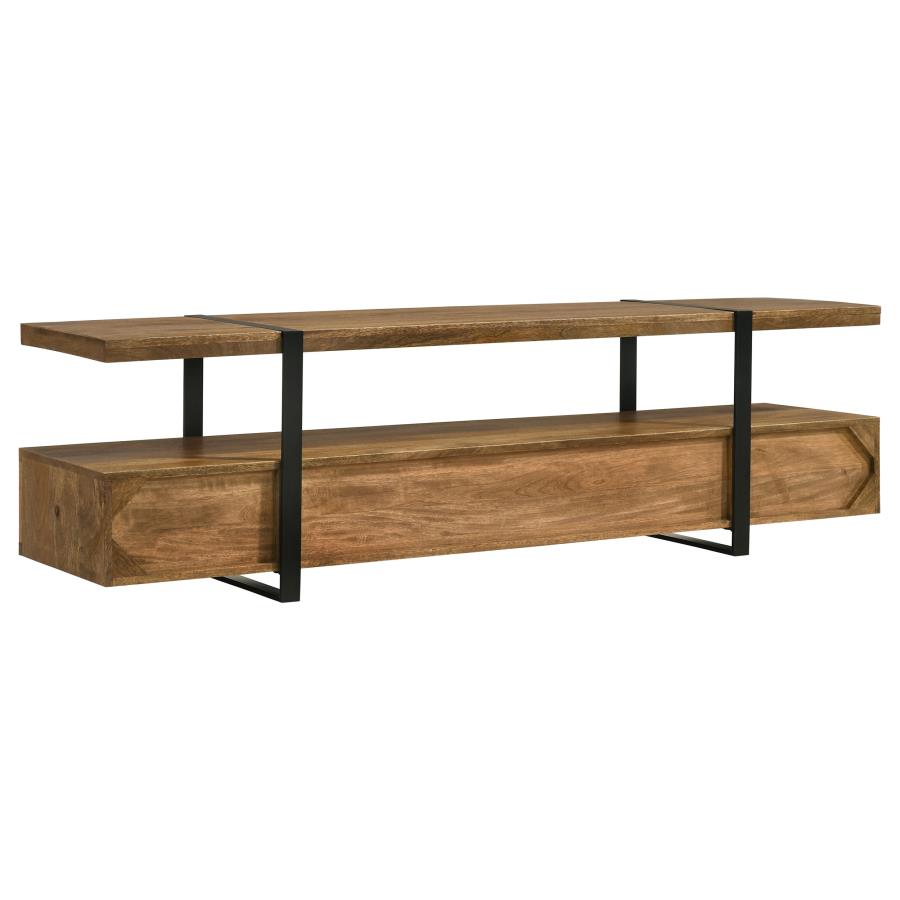 Home & Sleep Outlet - Otto 5-drawer Mango Wood 70-inch TV Stand Media Console Brown