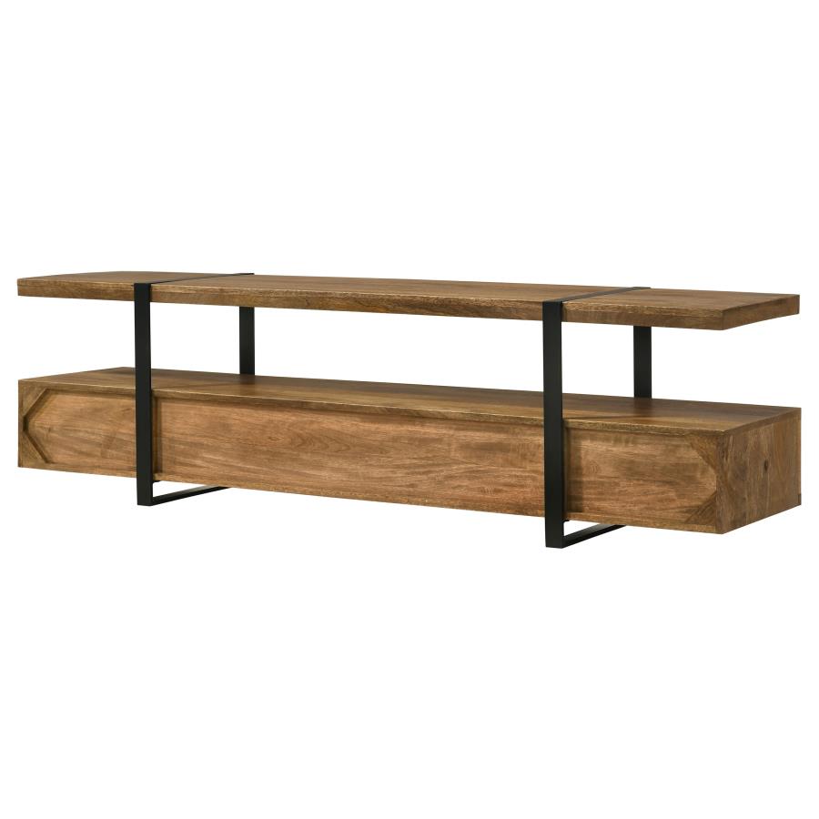 Home & Sleep Outlet - Otto 5-drawer Mango Wood 70-inch TV Stand Media Console Brown
