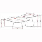 Home & Sleep Outlet - Eason 2-piece Cocktail Coffee Table Set Concrete and Black