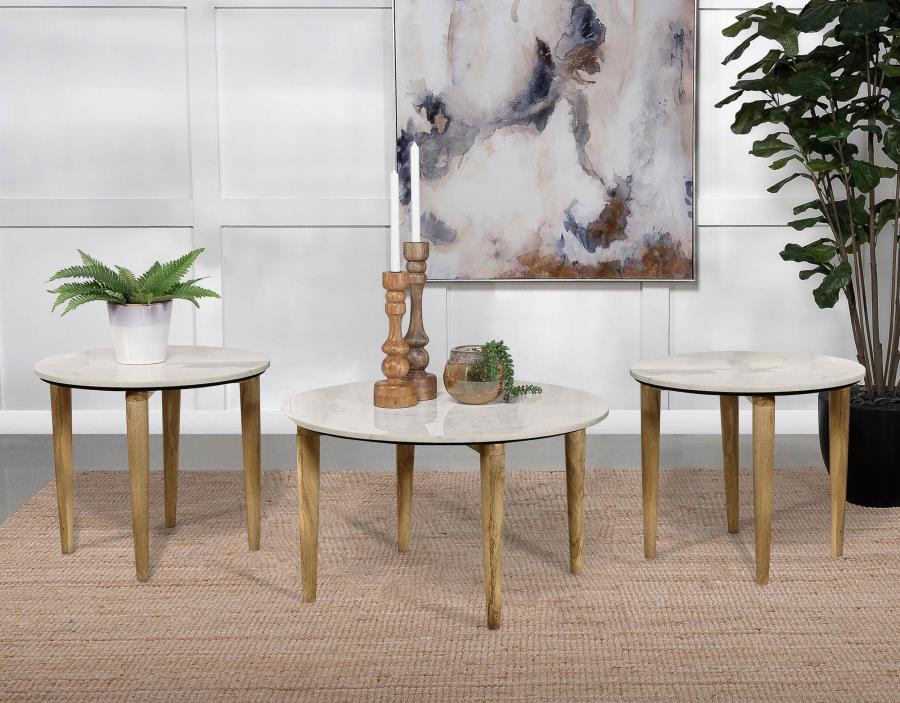 Home & Sleep Outlet - Aldis 3-piece Coffee and End Table Set White