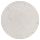 Aldis Round Marble Top Coffee Table White and Natural