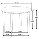 Aldis Round Marble Top Coffee Table White and Natural