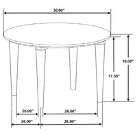 Aldis Round Marble Top Coffee Table White and Natural