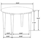 Home & Sleep Outlet - Aldis Round Marble Top Coffee Table White and Natural