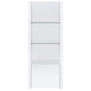 Jude 3-shelf Engineered Wood Media Tower High Gloss White