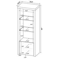 Jude 3-shelf Engineered Wood Media Tower High Gloss White