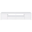 Jude 2-door Engineered Wood 79-inch TV Stand High Gloss White