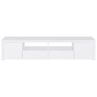 Jude 2-door Engineered Wood 79-inch TV Stand High Gloss White