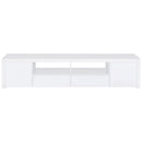 Jude 2-door Engineered Wood 79-inch TV Stand High Gloss White