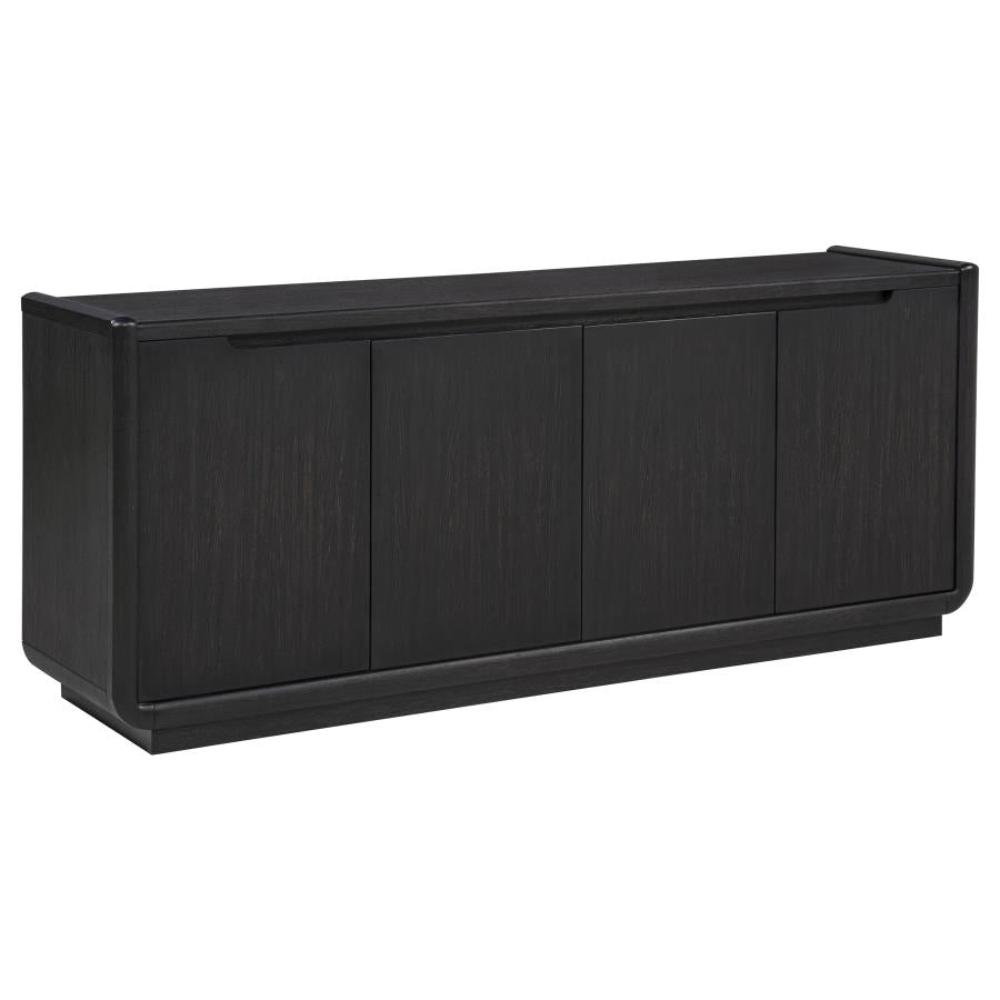 Home & Sleep Outlet - Leandro 72-inch 4-door TV Stand Media Console Burnished Black