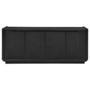 Leandro 72-inch 4-door TV Stand Media Console Burnished Black