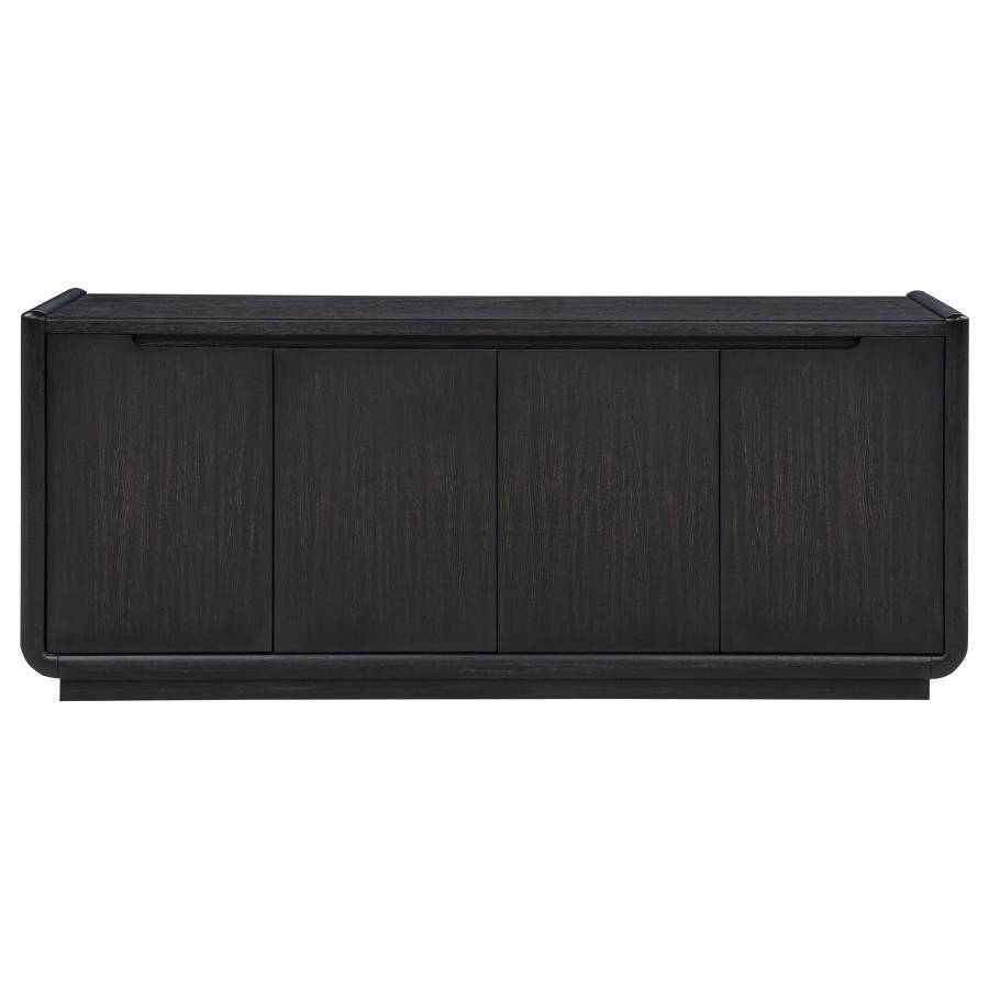 Home & Sleep Outlet - Leandro 72-inch 4-door TV Stand Media Console Burnished Black