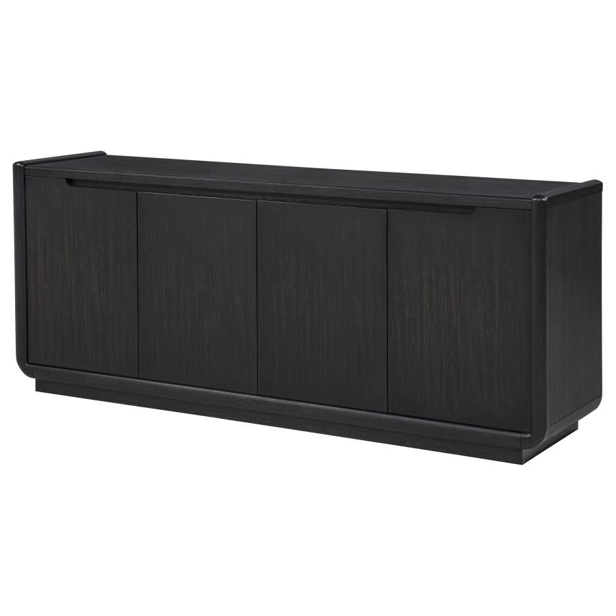 Home & Sleep Outlet - Leandro 72-inch 4-door TV Stand Media Console Burnished Black