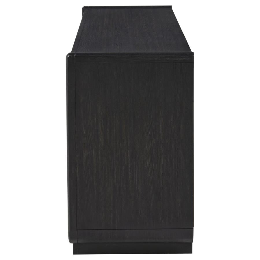 Home & Sleep Outlet - Leandro 72-inch 4-door TV Stand Media Console Burnished Black