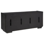 Home & Sleep Outlet - Leandro 72-inch 4-door TV Stand Media Console Burnished Black