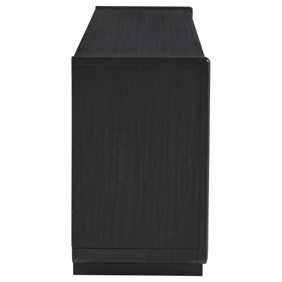 Home & Sleep Outlet - Leandro 72-inch 4-door TV Stand Media Console Burnished Black