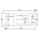 Leandro 72-inch 4-door TV Stand Media Console Burnished Black